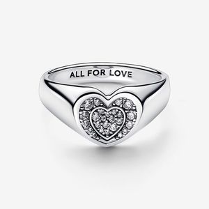 Pandora, Heart shaped Signet Ring